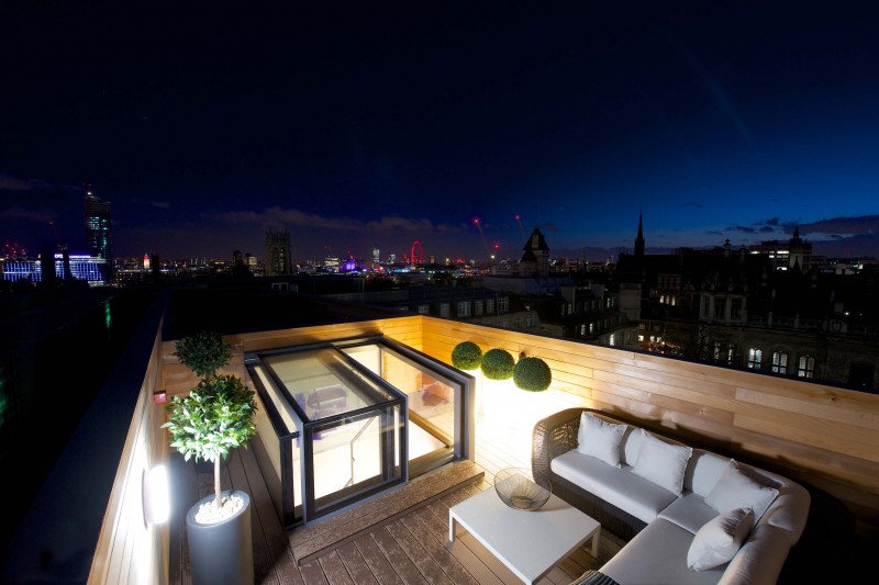 Boxed Rooflight on Terrace